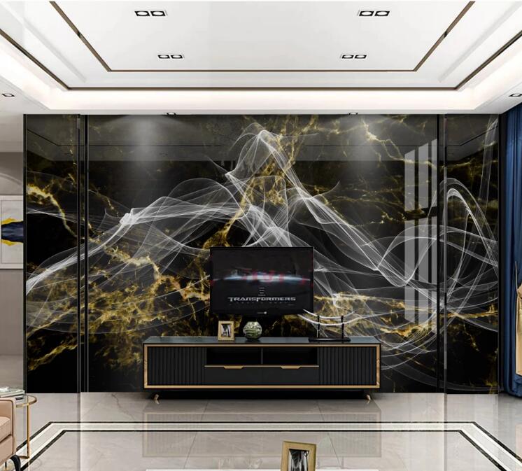 3D Black Misty 450 Wall Murals