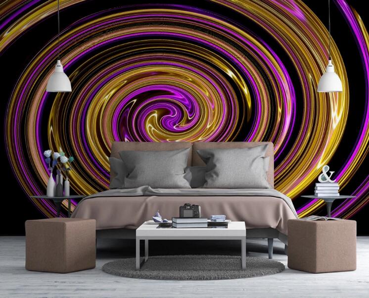 3D Gilt Whirlpool 449 Wall Murals