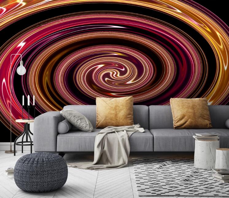 3D Circular Vortex 448 Wall Murals