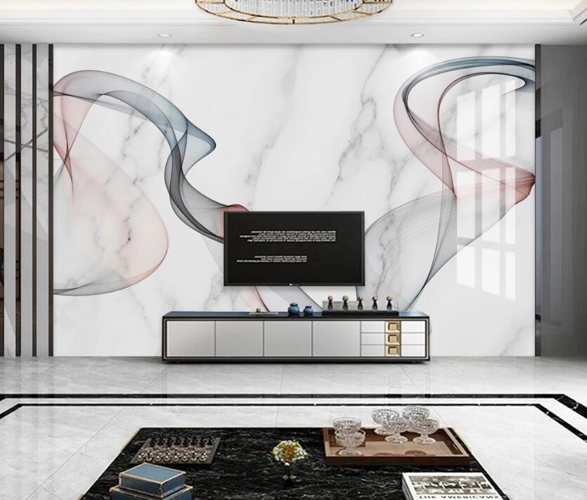 3D Tricolor Ribbon 746 Wall Murals