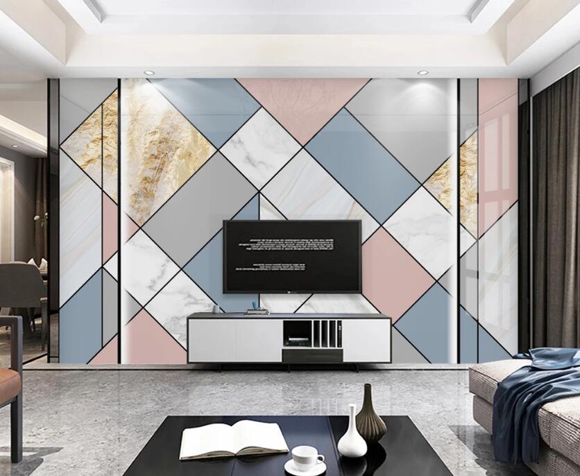 3D Interlaced Colors 739 Wall Murals