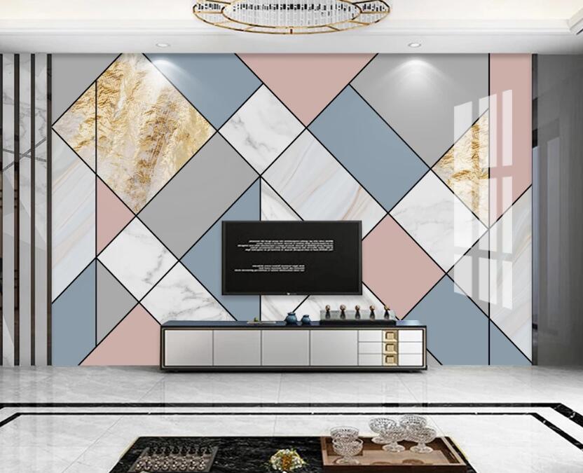 3D Interlaced Colors 739 Wall Murals