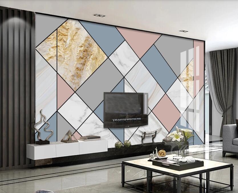 3D Interlaced Colors 739 Wall Murals