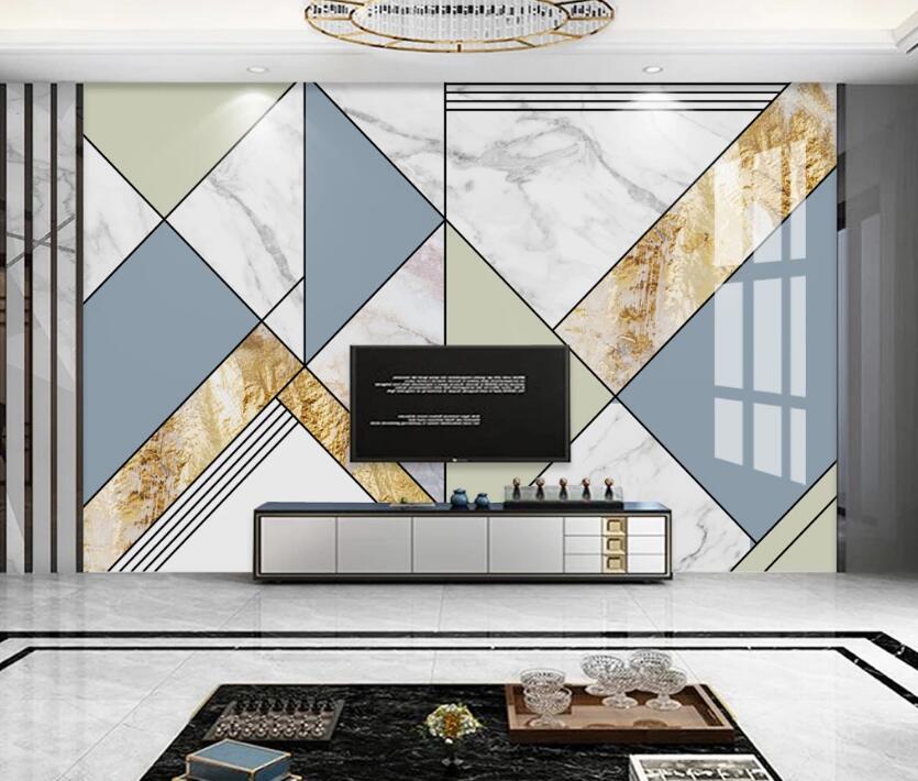 3D Geometric Interlaced Colors 738 Wall Murals