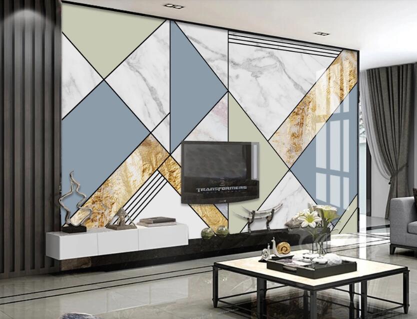3D Geometric Interlaced Colors 738 Wall Murals