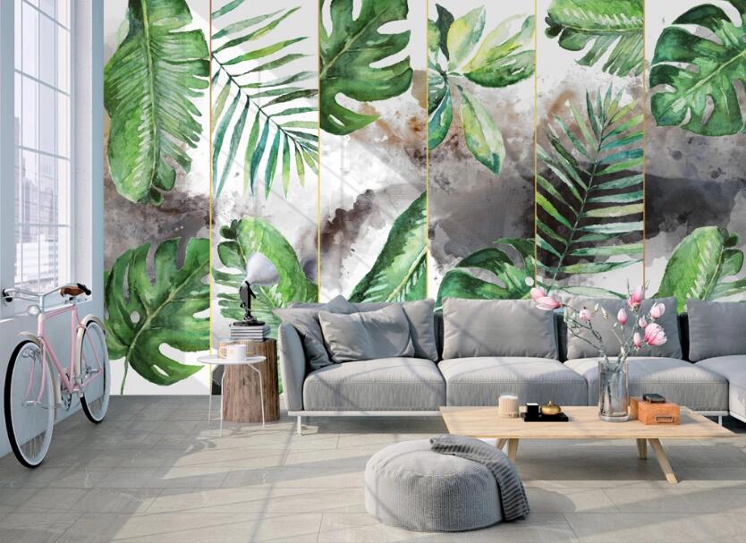 3D Green Plantain 729 Wall Murals