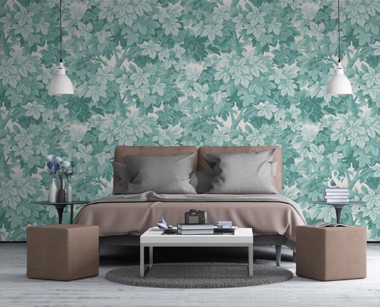 3D Green Leaf Cluster 439 Wall Murals