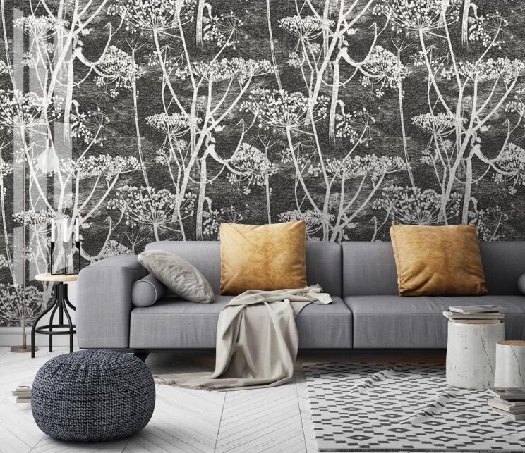 3D White Flower Cluster 438 Wall Murals