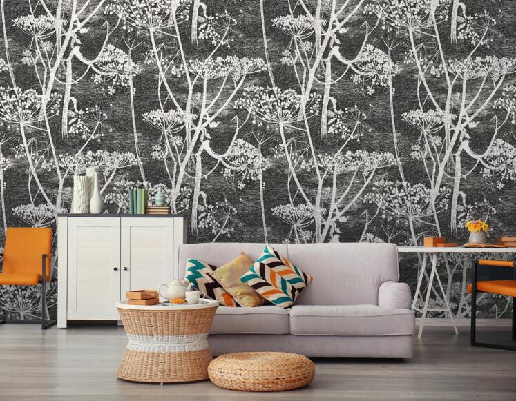 3D White Flower Cluster 438 Wall Murals