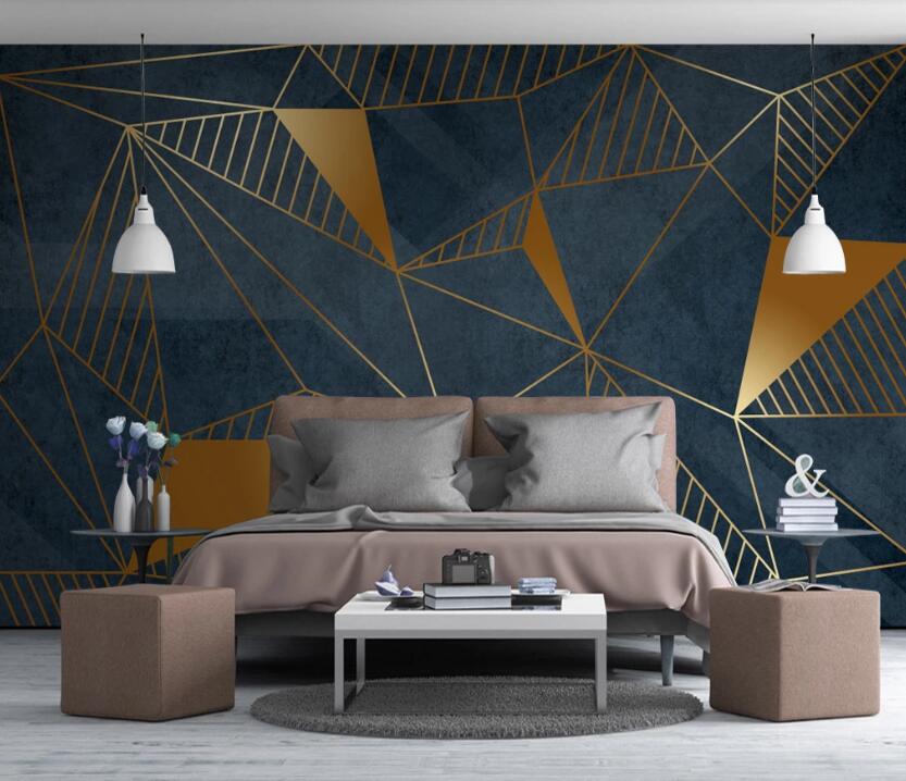 3D Golden Triangle 723 Wall Murals