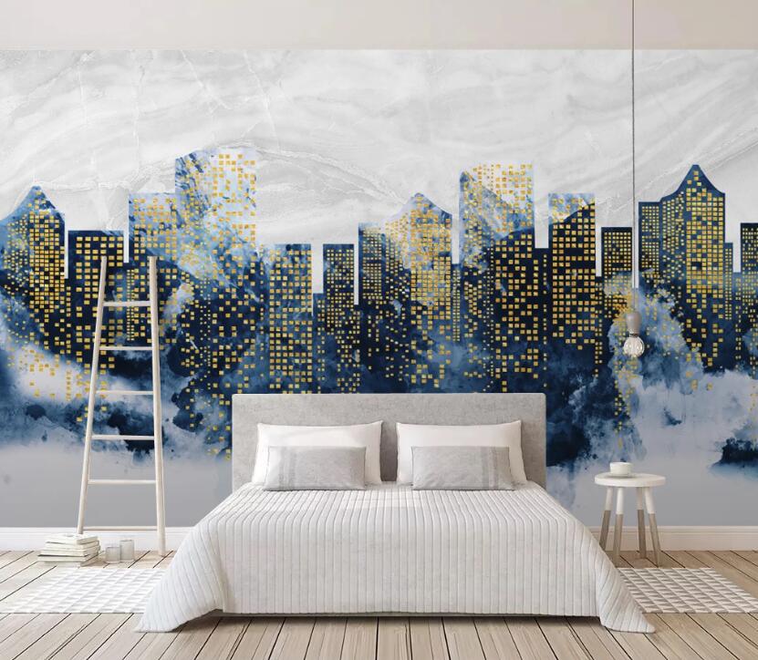 3D Light Point Building 714 Wall Murals
