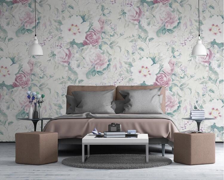 3D Elegant Flowers 437 Wall Murals