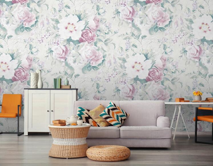 3D Elegant Flowers 437 Wall Murals