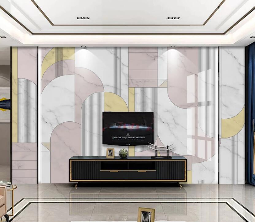 3D Matte Semicircle 709 Wall Murals