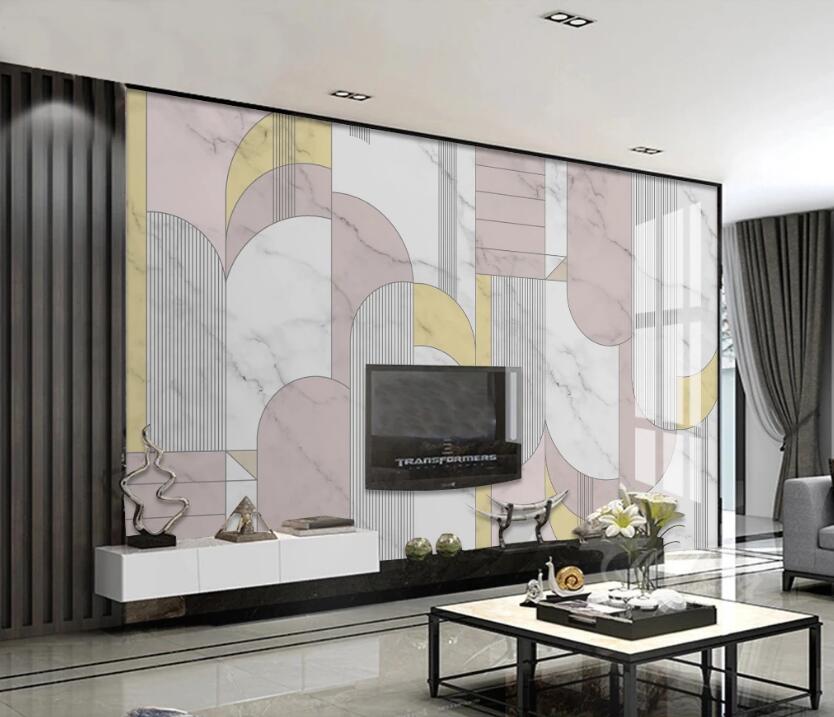 3D Matte Semicircle 709 Wall Murals