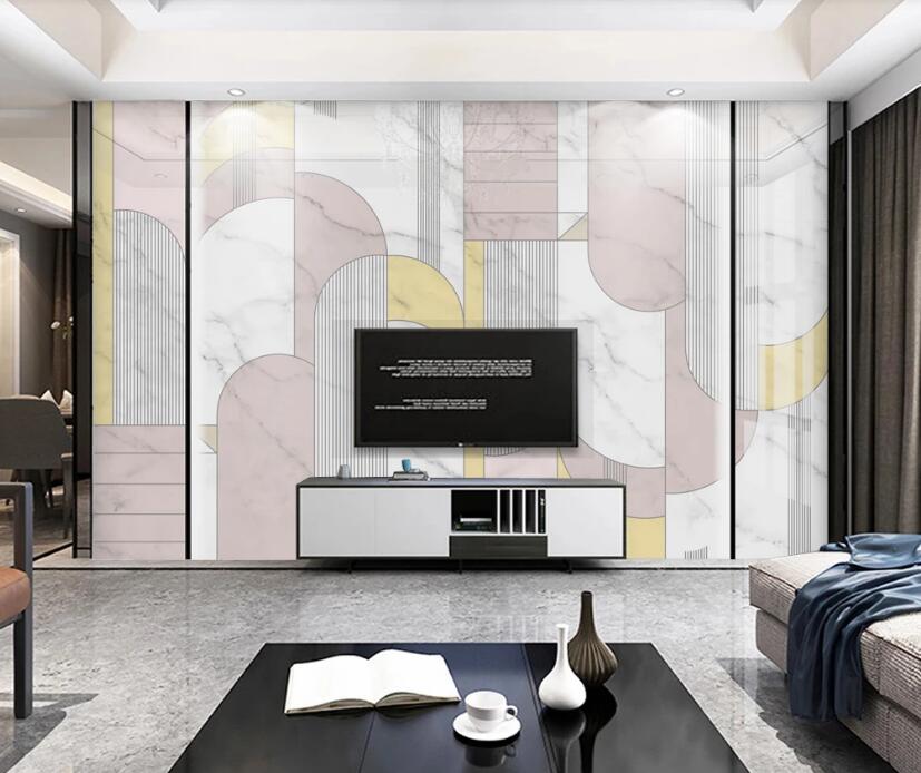 3D Matte Semicircle 709 Wall Murals