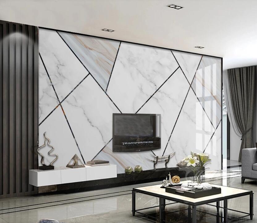 3D White Irregular Pattern 708 Wall Murals