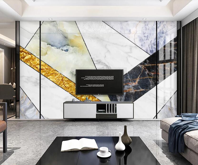 3D Multi-color Geometry 694 Wall Murals