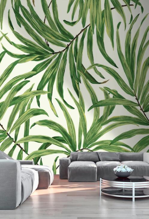 3D Narrow Leaves 836 Wall Murals