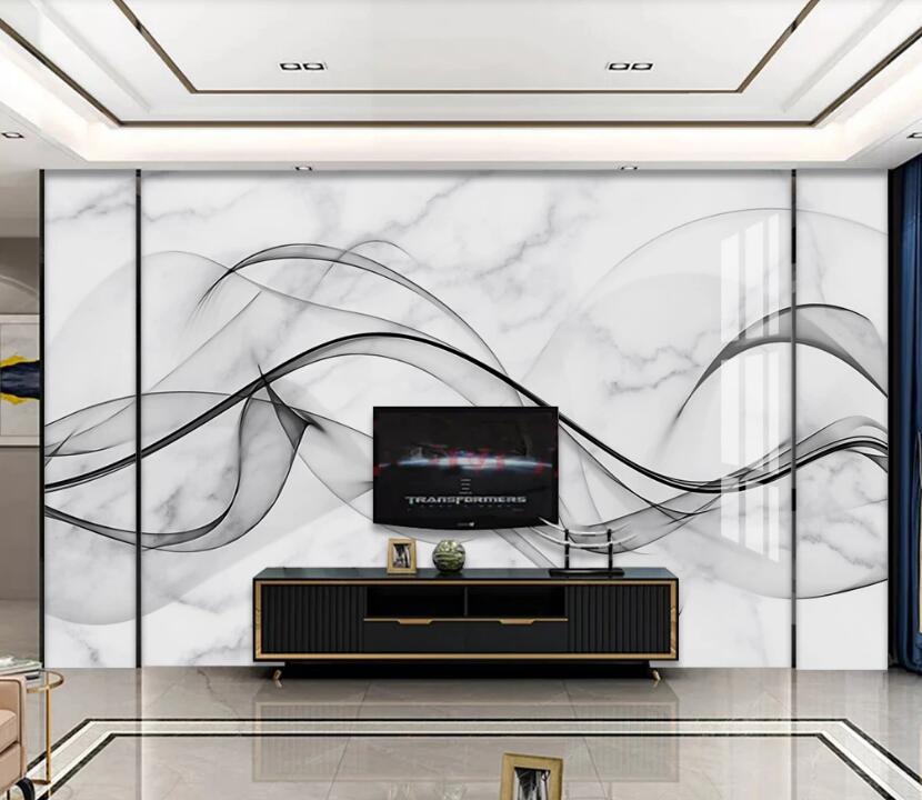 3D Elegant Ink Ribbon 684 Wall Murals