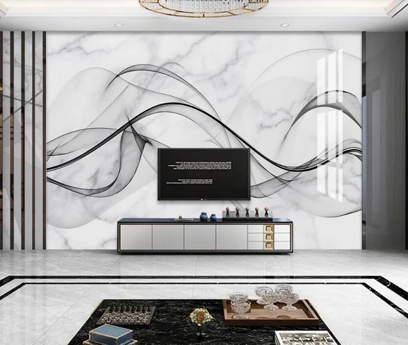 3D Elegant Ink Ribbon 684 Wall Murals