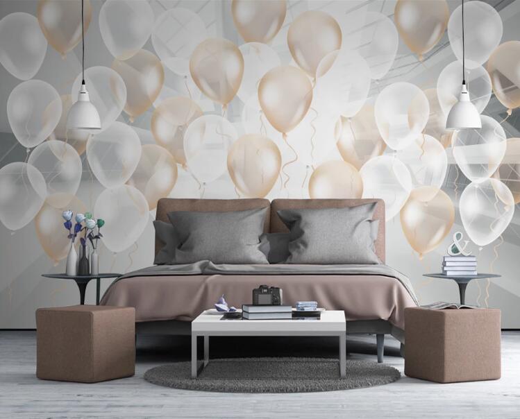 3D Two-color Balloon 432 Wall Murals