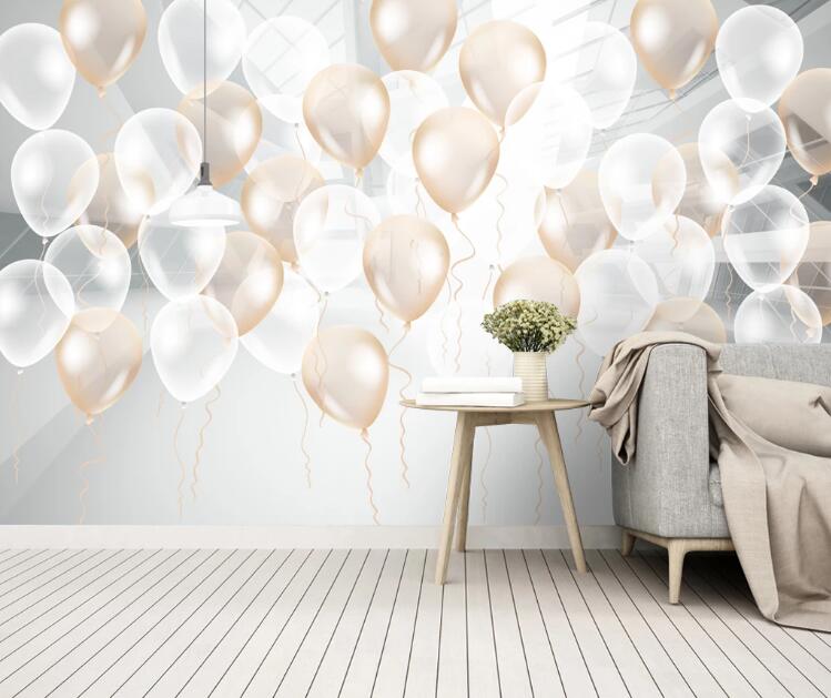 3D Two-color Balloon 432 Wall Murals