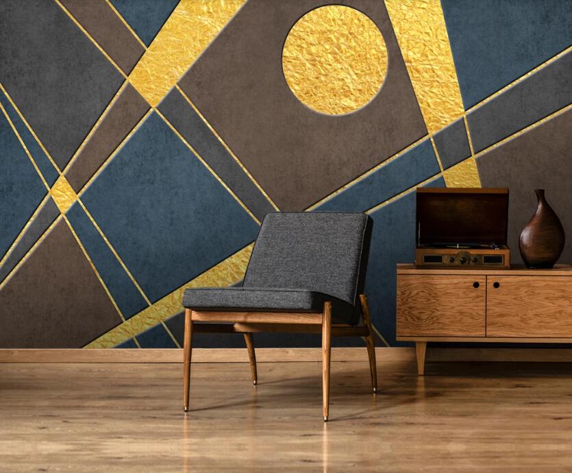 3D Golden Circle 676 Wall Murals