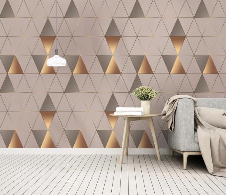 3D Tricolor Triangle 417 Wall Murals