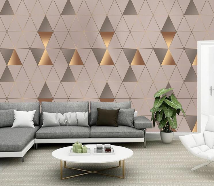 3D Tricolor Triangle 417 Wall Murals