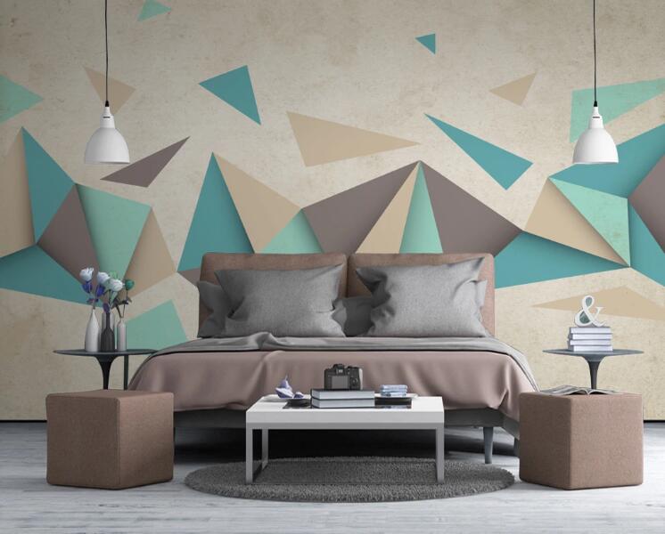 3D Three-dimensional Triangle 416 Wall Murals