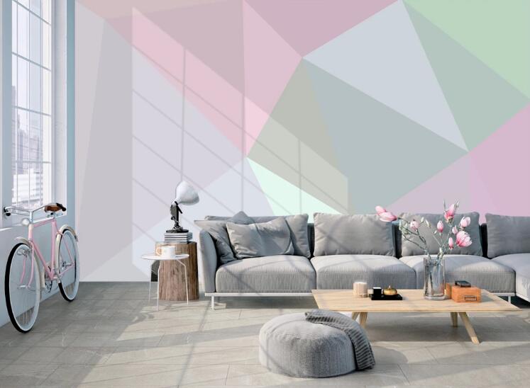3D Polygon Puzzle 413 Wall Murals