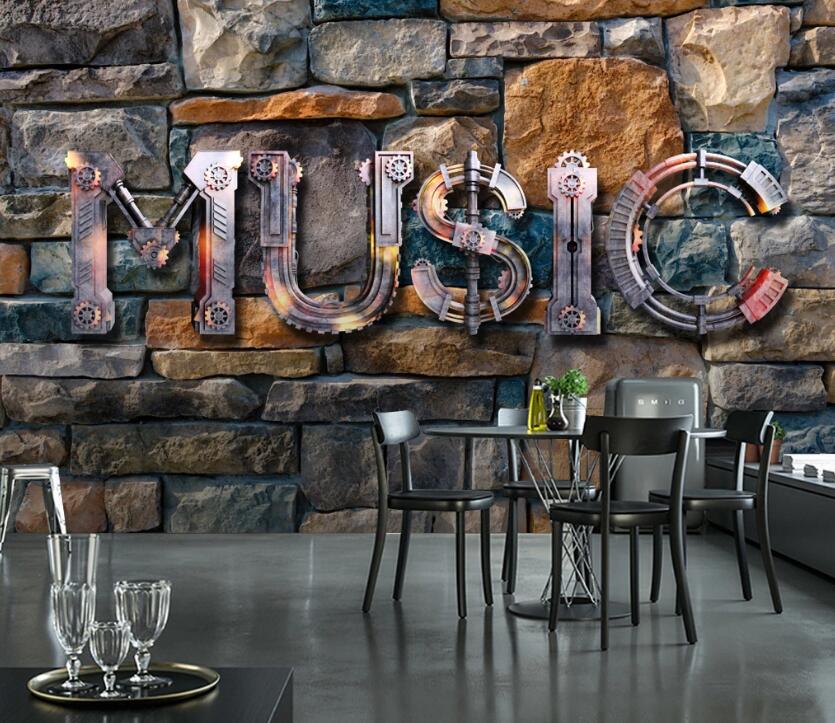 3D Metal Music Sign 645 Wall Murals