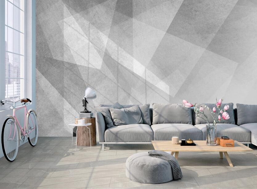 3D Light Staggered 632 Wall Murals