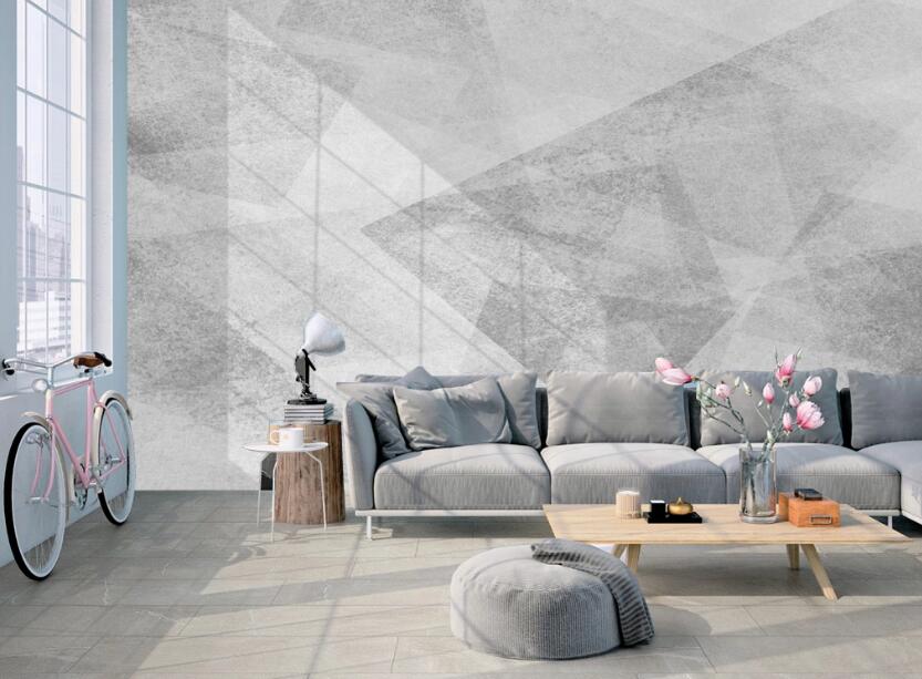 3D Interlaced Gray Texture 624 Wall Murals