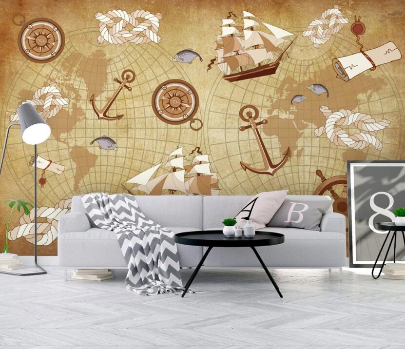 3D Sailing Adventure 621 Wall Murals