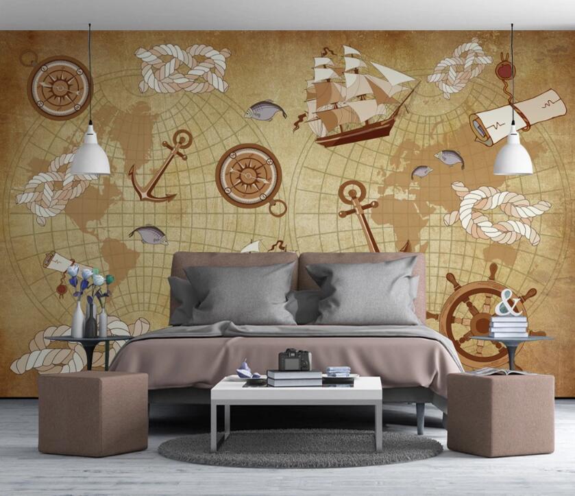 3D Sailing Adventure 621 Wall Murals