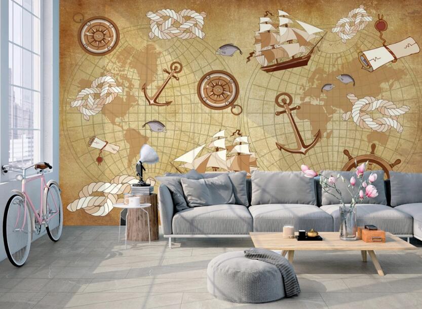 3D Sailing Adventure 621 Wall Murals