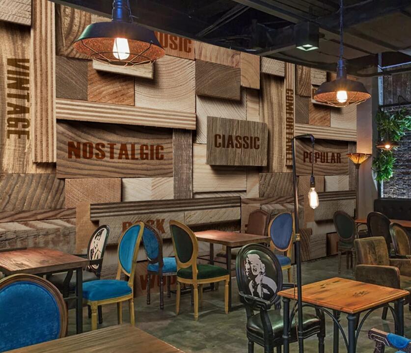 3D Wooden Label 620 Wall Murals