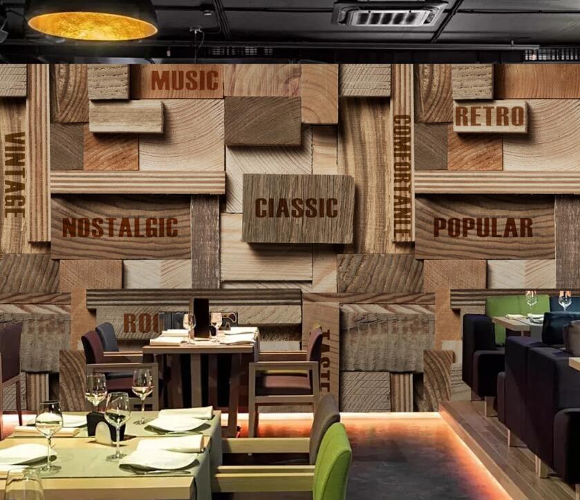3D Wooden Label 620 Wall Murals