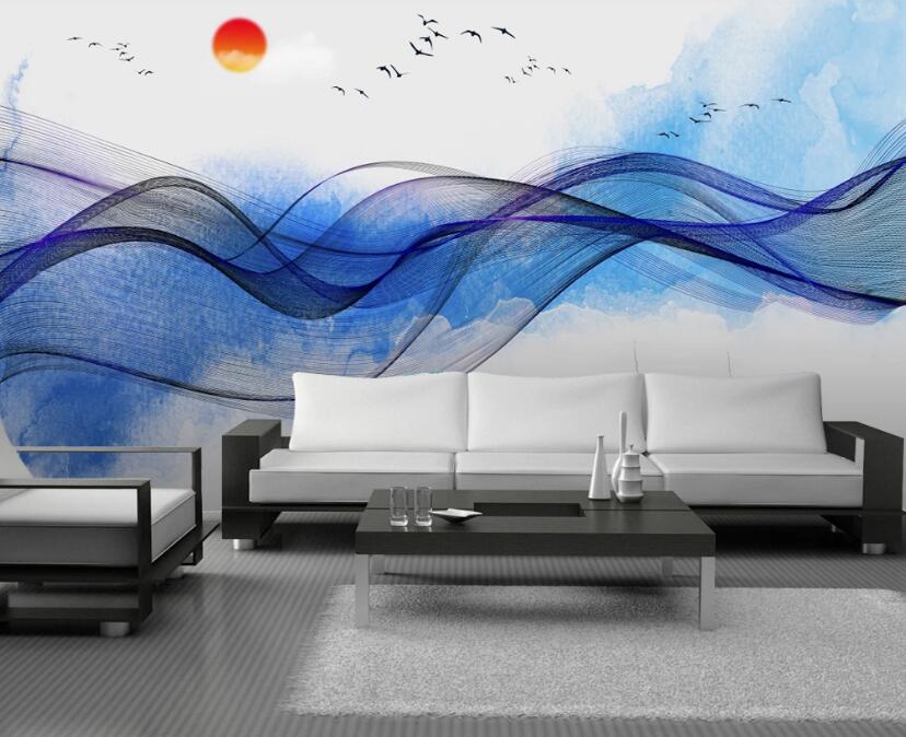 3D Boat And Ribbon 617 Wall Murals