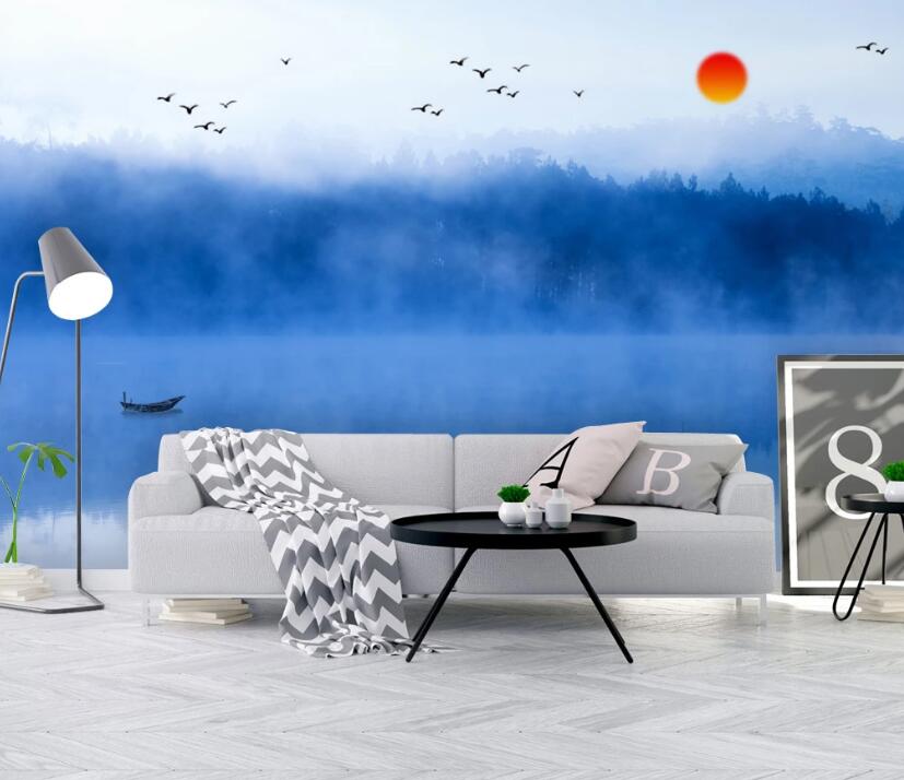 3D Blue Landscape 612 Wall Murals