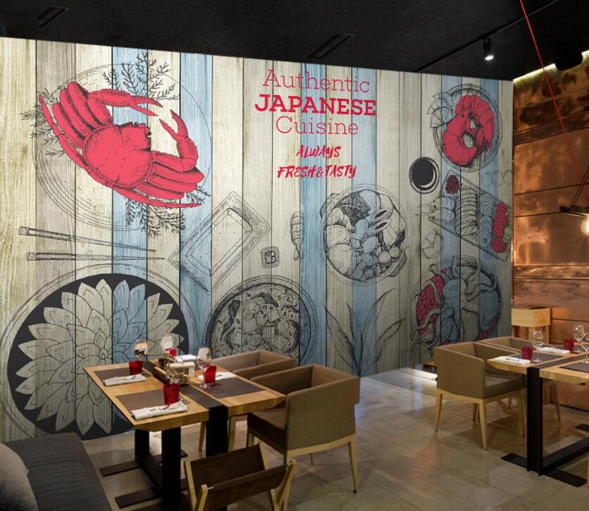 3D Delicious Seafood 600 Wall Murals