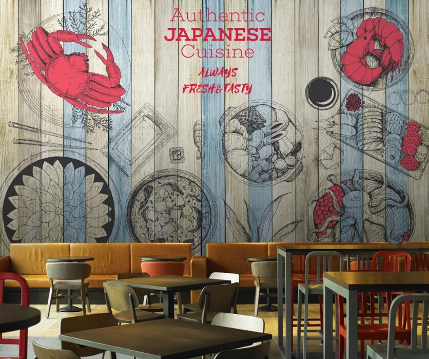 3D Delicious Seafood 600 Wall Murals