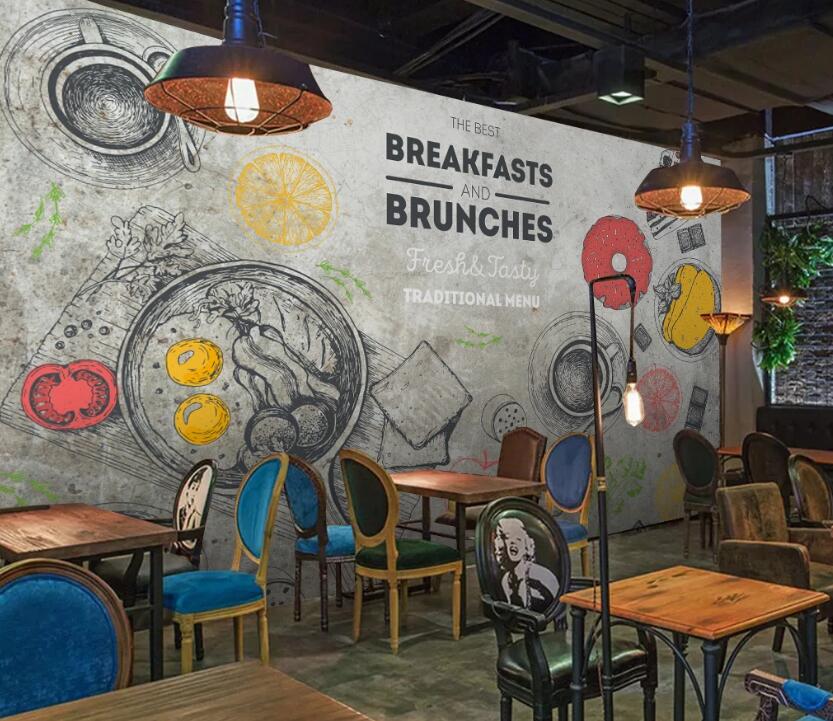 3D Delicious Coffee Desserts 597 Wall Murals