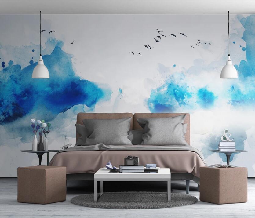 3D Dream Blue Mist 598 Wall Murals