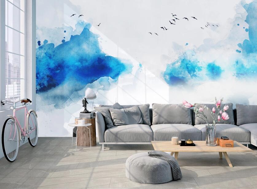 3D Dream Blue Mist 598 Wall Murals