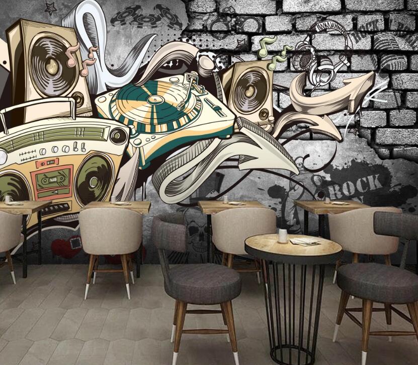3D Crazy Sound 593 Wall Murals