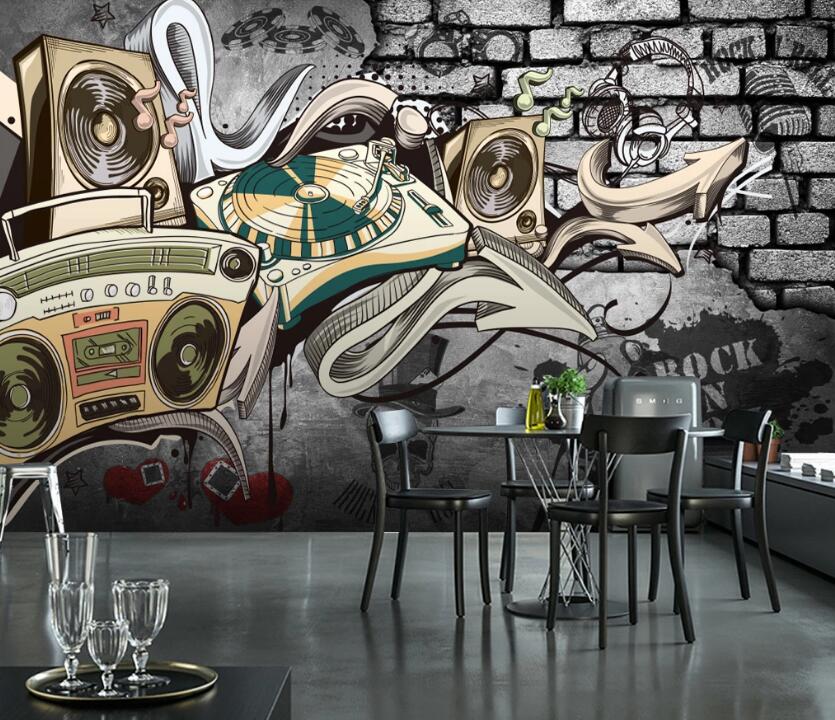 3D Crazy Sound 593 Wall Murals