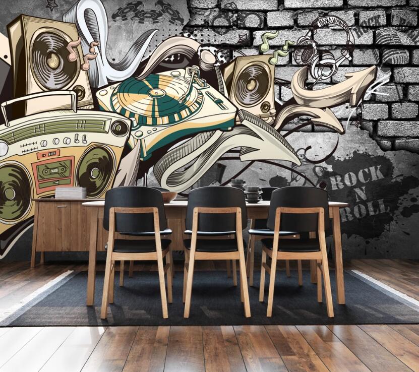 3D Crazy Sound 593 Wall Murals